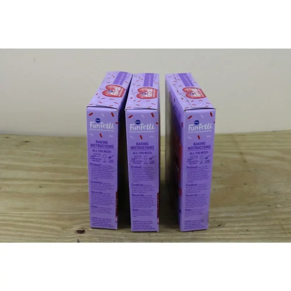 New Pillsbury Doughboy 3 Funfetti Red Velvet Cookie Mix Heart Bit Valentine